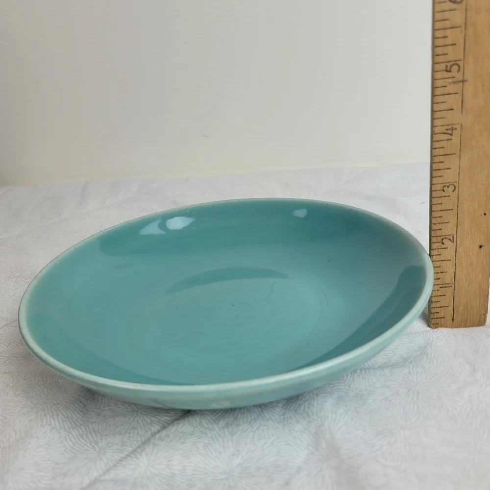 Harmony House 1950's Vintage Symphony Aqua Salad Cereal Soup Bowl  7 1/2 x 1 1/2